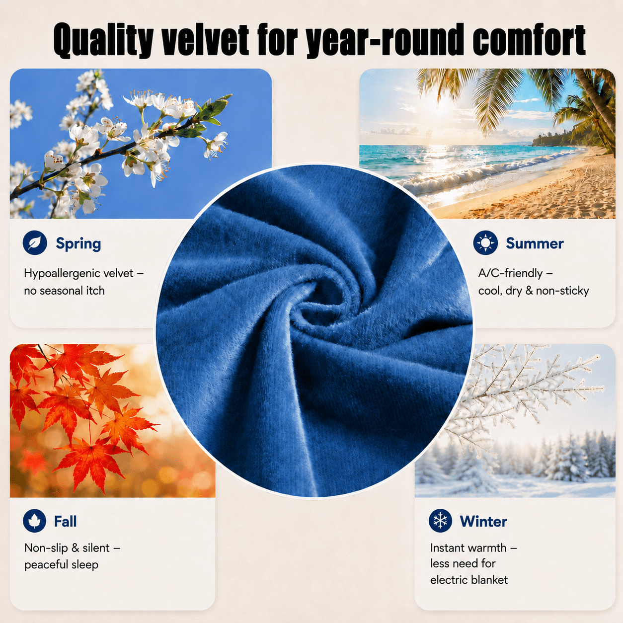 COOKEY Pregnancy Pillow with Removable Velvet Cover,U Shaped Full Body Maternity Pillows for Sleeping 72inch,Gray&Navy blue