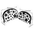 thumbnail image 2 of YFYANG 2 Piece Women's Portable Makeup Bags, Black and White Star Doodle Clutch Travel Toilet Bags Cosmetic Organizer, 2 of 7