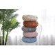 thumbnail image 3 of Cojín redondo de terciopelo para decoración del hogar, cojín redondo plisado para sofá, silla, cama, coche, color naranja, 3 of 4