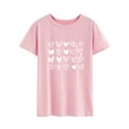 thumbnail image 3 of TWZH Women Heart Graphic Print Round Neck Valentine Day T-Shirt, 3 of 6