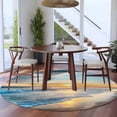thumbnail image 3 of Round Area Rug 5ft, Sunset Beach Non-slip Area Rugs for Living Room/Bedroom/Bathroom/Kitchen, Spray Ocean Waves Sky Nature Scenery Washable Throw Floor Mat Indoor Outdoor Entrance Doormat, 3 of 9