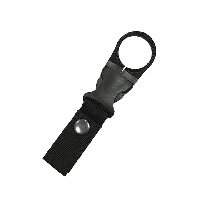 Yuarrent Botella de agua colgante hebilla cincha mochila anillo soporte mosquetón al aire libre senderismo viajar escalada accesorios de pesca Ciclismo Negro