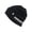 Black, variant on Reflective Fleece Beanie Hat, Winter Knit Cap for Men & Women (Black)
