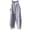 415#Gray, variant on Women Oversized Summer Casual Stripes Cargo Jumpsuit Wide Leg Bib Overall Striped Linen Pants Dungarees Pocket Yellow S