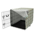thumbnail image 3 of Abstract Dog Crate Cover, Vertical Waves Curvy Lines Oval Drop Like Forms Retro Style Concept Art, Easy to Use Pet Kennel Cover for Dogs, 35" x 23" x 27", Purple Black Sky Blue, by Ambesonne, 3 of 6