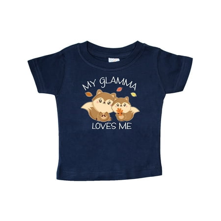 

Inktastic My Glamma Loves Me with Cute Squirrels in Autumn Gift Baby Boy or Baby Girl T-Shirt