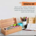 thumbnail image 5 of U.S. Art Supply Multi-Function Unfinished Beechwood Artist Tool Storage Box with Removable Tray & Locking Clasps - Protect and Organize and Transport Paints, Pastels, Pencils, Tools & Supplies, 5 of 6