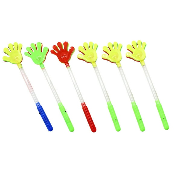 LEORX Plastic Hand Clappers for Party Use Assorted Color Great for Sports Game  and Birthday Parties 6Pcs