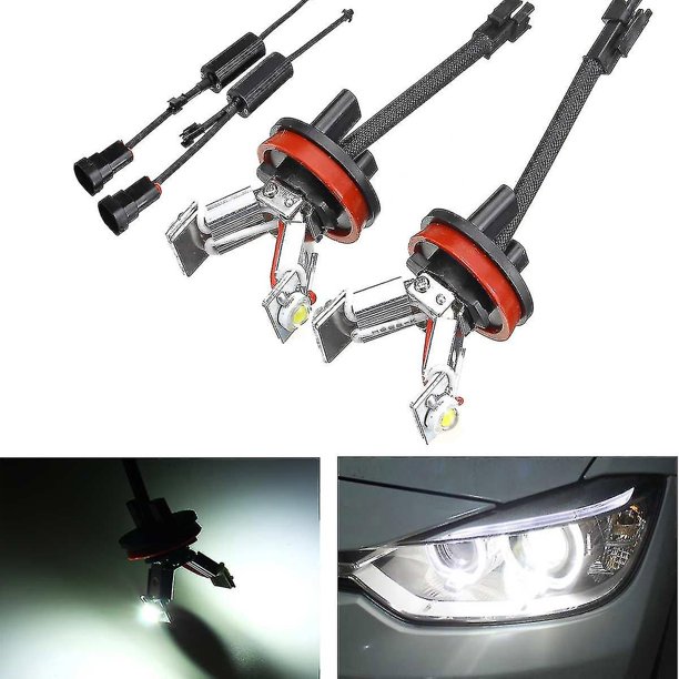 2 uds coche Led Angel Eye Light 6000k H8 bombilla Compatible con Bmw E82 E87 E90