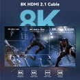thumbnail image 4 of 8K Detachable HDMI Fiber Optic Cable 50Feet/15m, Long HDMI 2.1 Cable in Wall, with Dual Micro HDMI and Standard HDMI Connectors, Compatible for PC, TV, playstation4, PS5, Xbox Series X, RTX4090, 4 of 8