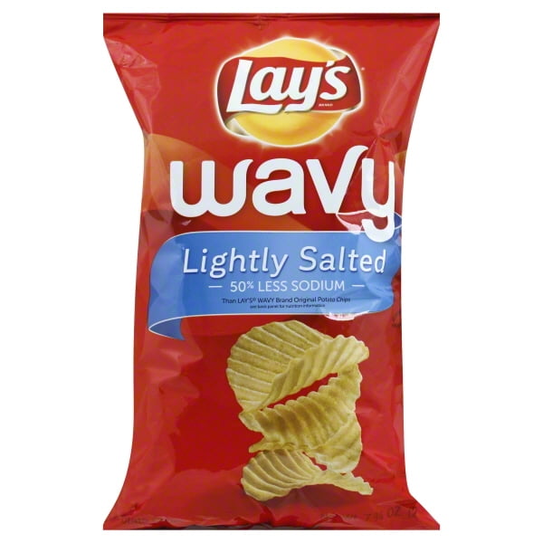 Lay's Wavy Lightly Salted Potato Chips, 7.75 Oz.