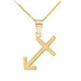 thumbnail image 1 of Gold Sagattarius Zodiac Sign Pendant Necklace DIMENSIONS :  14K  Pendant with 18" chain, 1 of 1