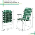 thumbnail image 6 of Ktaxon Patio Folding Web Lawn Chair Set 8 Pack Outdoor Beach Chair Portable Camping Chair(Dark Green), 6 of 9