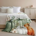 thumbnail image 3 of Flannel Fleece Throw Blanket Thanksgiving Pumpkin Fall Watercolor Leaves Lightweight Soft Plush Blankets,Farm Harvest Cozy Warm Throw Blanket for Couch Sofa Bed Car Office All Season Use 40x50in, 3 of 9