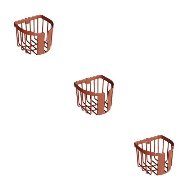 Wosthever Estante de papel higiénico antioxidante caja de pañuelos autoadhesiva sin costuras interior baño cocina sala de estar soporte de rojo 3Conjunto