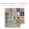 thumbnail image 4 of MAWCLOS Decals Peel And Stick Tile Sticker Backsplash Tiles 24 Pack Removable Wall Stickers PVC Floral Moroccan Waterproof DIY Style 7 3.94x3.94"/10x10cm, 4 of 8