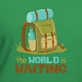 thumbnail image 3 of CafePress - The World Is Waiting T Shirt - Women's V-Neck Dark T-Shirt, 3 of 4