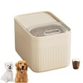 thumbnail image 1 of Contenedor de almacenamiento de comida for perros, contenedor hermético de almacenamiento de comida for gatos con tapas y taza medidora, 1 of 7