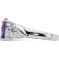 thumbnail image 4 of Sterling Silver Lavender Cz Heart Ring (Size 8) Made In China qr2313-8, 4 of 5