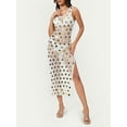 thumbnail image 2 of Biezeib Women Bikini Cover Up Long Beach Dresses Gold Sequins Cutout V-Neck Summer Swimsuit Coverup Crochet Bathing Suit Cover Ups, 2 of 6