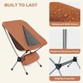 thumbnail image 5 of LAUSAINT HOME Ultralight Folding Camping Moon Chair, Heavy Duty 280 Lbs Portable Backpacking Chair, Padded Lightweight Outdoor Lawn Beach Chair with Carry Bag for Adult Camping Hiking Travel, Beige, 5 of 11