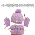 thumbnail image 3 of 1-6 Years Children Knit Hat Warm Scarf Gloves Three Piece Thickened Pullover Hat, 3 of 5