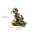 thumbnail image 2 of MERRYHAPY 2Pcs Brass Horse Figurine Golden Color 1.38x1.30x0.79in Home Decoration, 2 of 8