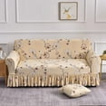thumbnail image 3 of Elastic Stretchable Sofa Cover with Skirt Washable Furniture Protector Printed Slipcovers with Elastic Bottom for Living Room, 3 of 7