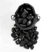 Black River Rocks for Plants - 5 Pounds - Black Rocks with Smooth, Polished Surfaces - 1-3 Inch Stones for Planters, Aquarium Decorations, Vase, Fireplace, Landscaping, Outdoor Décor