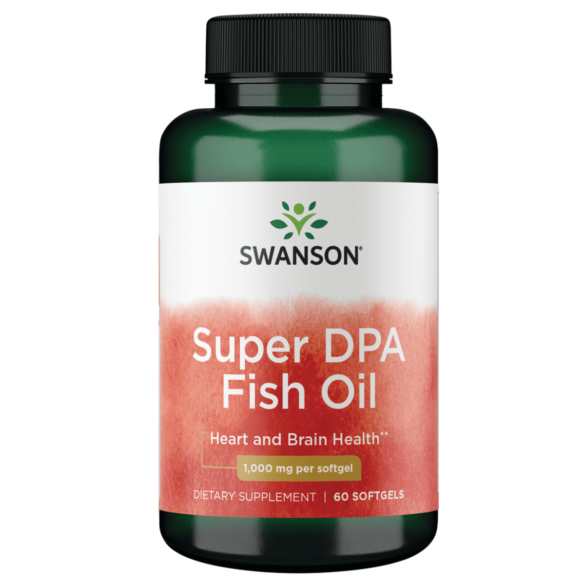 Swanson Super DPA Fish Oil Softgels, 1000 Mg, 60 Ct