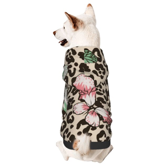 Balery Leopard Dots Sudadera con Capucha para Perros Pequeños – Ropa para Mascotas, Disfraz para Perros y Gatos, Ideal para Fiestas y Cosplay-Small