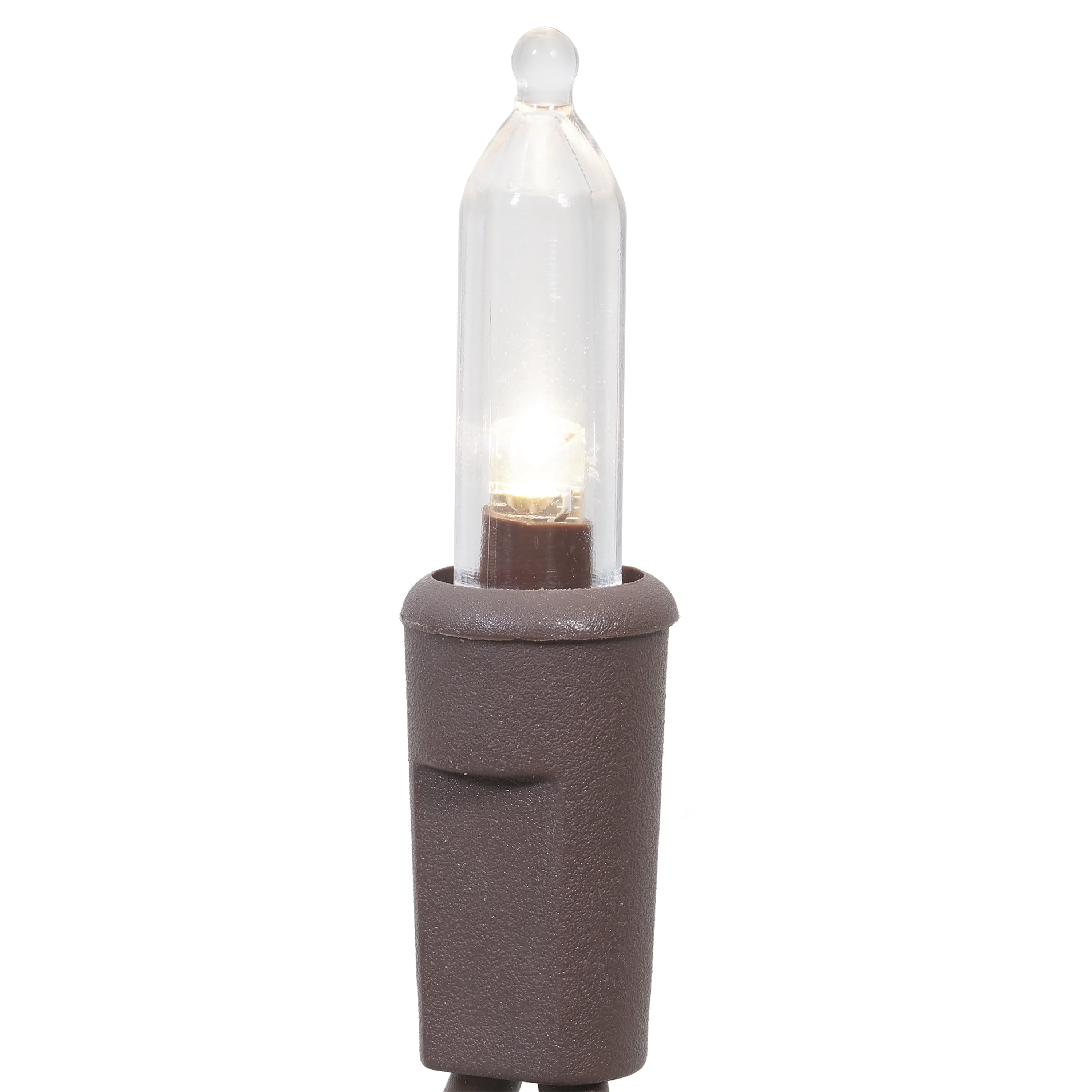 (2 pack) Mainstays 100-Count Warm White LED Outdoor String Lights, Brown Wire