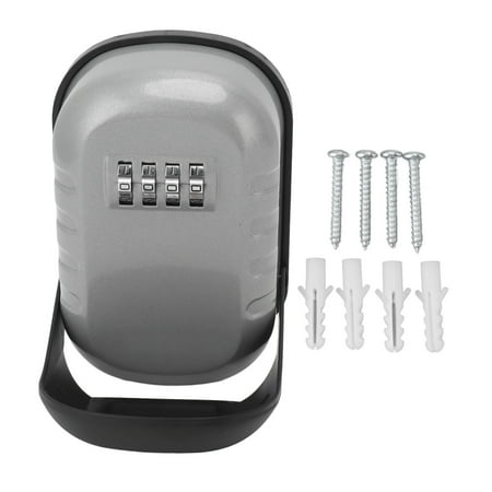 Sorven Key Box Key Lock Box 10000 Combinations Key Password Box for Travel Flash Silver