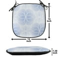 thumbnail image 5 of Geometry Chair Seating Cushion Set of 6, Proportion of the World with Intersecting Concentric Spiral Art, Seat Pads for Office with Anti-slip Backing, 16"x16", Pale Blue, by Ambesonne, 5 of 7