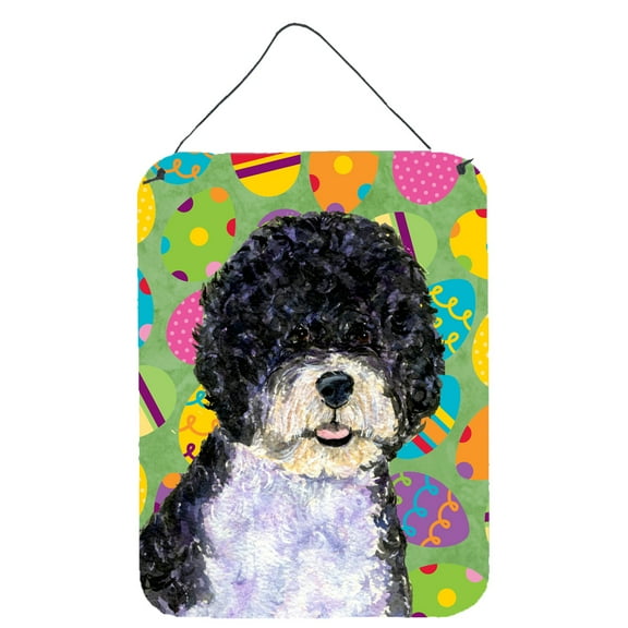 Portuguese Water Dog Easter Eggtravaganza Wall or Door Hanging Prints