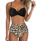 thumbnail image 1 of MKLEKYY Trajes De Baño Mujer Women High Waisted Bikini Sexy Push Up Two Piece Swimsuits Vintage Swimsuit Two Piece Retro Ruched High Waist Print Bikini Set 2764, 1 of 6