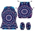 thumbnail image 6 of Jeiento Purple Boho Mandala Gaming Chair Cover with Armrest Cover Universal Computer Rotating Chair Slipcover Gaming Reclining Chair Protection with Elastic Band, 6 of 7