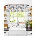 thumbnail image 6 of Valances for Windows Thanksgiving Pumpkin Rod Pocket Cafe Window Treatments Valance Curtains for Kitchen Bathroom Laundry Basement Windows 60"x14", 6 of 6