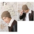 thumbnail image 4 of Men\‘s Fashion Winter Beanies Bonnet Knitted Hat Soft Solid Braid Warm Cap, 4 of 9