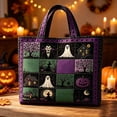 thumbnail image 4 of Halloween Tote Bags with Handles, Quilted Printed Tote Handbag, Multi-purpose Shoulder Bag for Travel Office Daily, 4 of 5