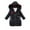 Black, variant on CYRBOKO Girls' Puffer Jackets, Thermal Heavyweight Full Zip Cotton Kids Coats Purple Size 12-13 T