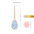 thumbnail image 2 of ANGARA Natural Bezel-Set Pear 2.24 ct Aquamarine Leverback Drop Earrings in 14K Rose Gold for Women (Size-9x6mm) | March Birthstone, Anniversary, Jewelry Gift for Women | Natural Aquamarine Earrings, 2 of 8
