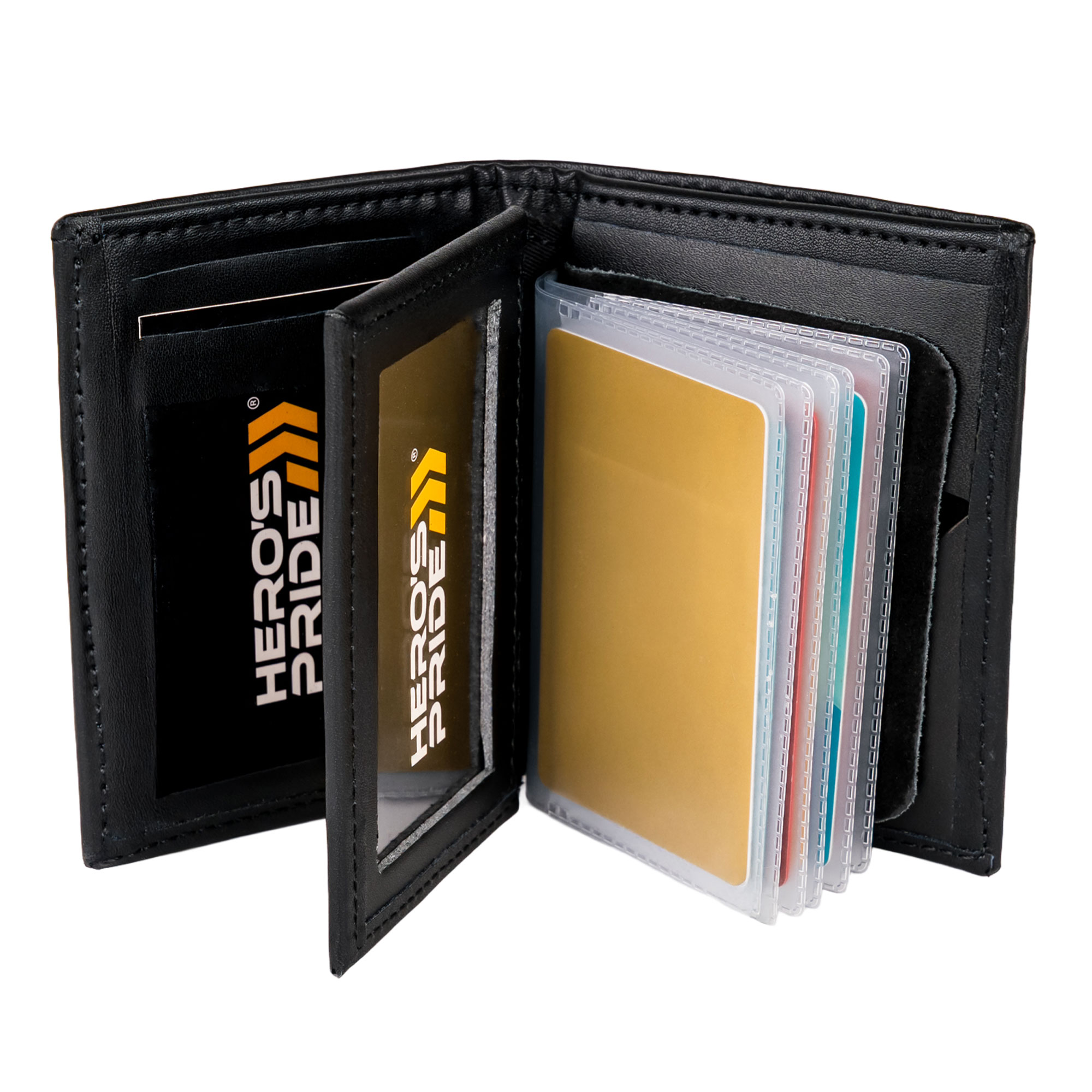 Hero's Pride Deluxe Bi-Fold ID Wallet – Fits Oval Badge, Traditional