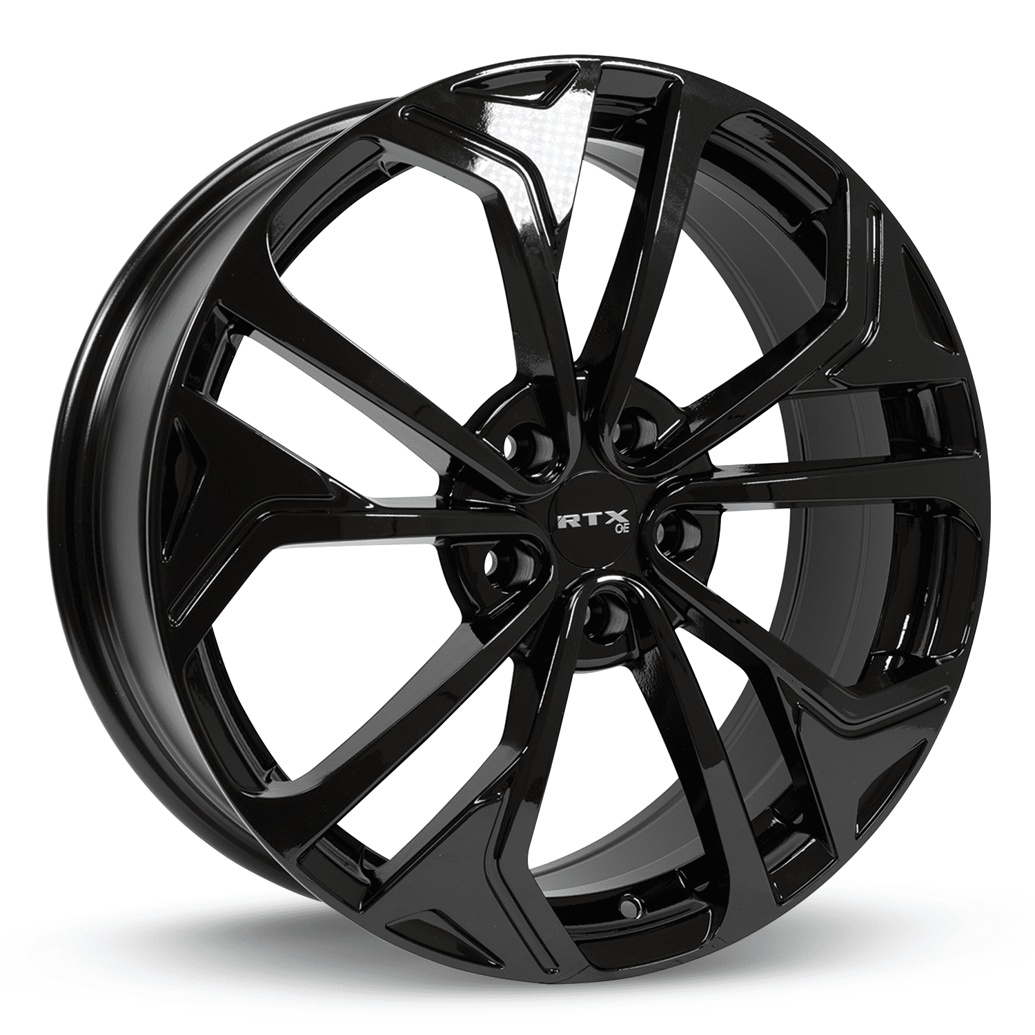 RTX Valkyrie 17x7.5 5x114.3 ET40 CB73.1 Gloss Black Machined Wheel