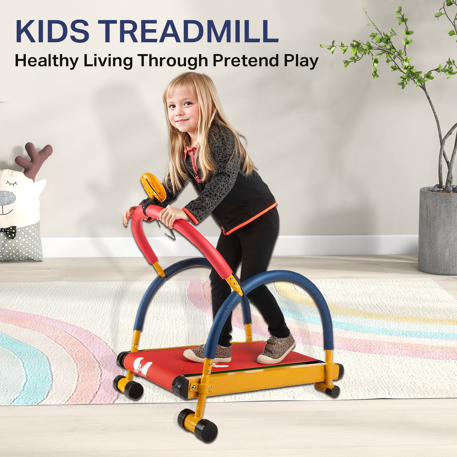 Kids Treadmill Workout Equipment - Indoor Toddler Gym, Toddler Treadmills for Home(Small)