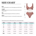 thumbnail image 4 of Kdxio Red and Brown Squares Print Women's 2 Piece High Waisted Wrap Spaghetti Strap Summer Swimsuit Bikini Set-Small, 4 of 7