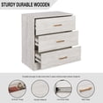 thumbnail image 3 of Modern Dresser Cabinet, Wooden 4-Drawer File Cabinet, Simple Home Storage Furniture of Drawers for Closet, Kids Storage Chest, Bedside Table of Bedroom for Clothes Cosmetics, Antique White, D8785, 3 of 8