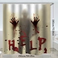thumbnail image 3 of Grande Vente! WOAHU Rideau de Douche, Rideau de Douche en Polyester, Rideau de Douche en Tissu Polyester Imperméable Joyeux Halloween, Rideau de Douche Horreur, 3 of 4