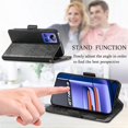thumbnail image 3 of Compatible With Realme Gt Neo 3 Rfid Blocking Leather Wallet Case Card Holder Flip Folio Shockproof Cover, 3 of 3