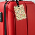 thumbnail image 5 of Peaches And Cream Wallpaper Faux Leather Travel Luggage Tag, 5 of 7